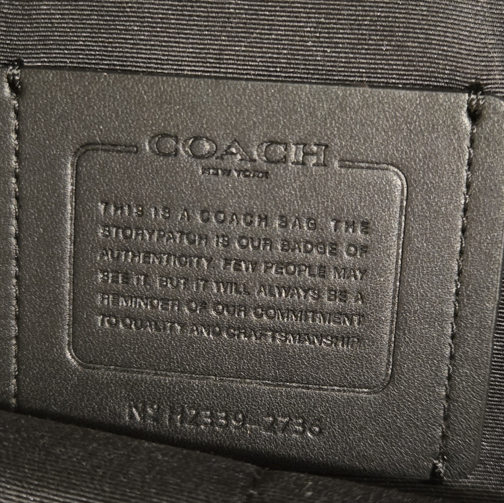 Coach West Backpack Signature Canvas Charcoal Black NWT 2736 Unisex Laptop Bag - Picture 15 of 16
